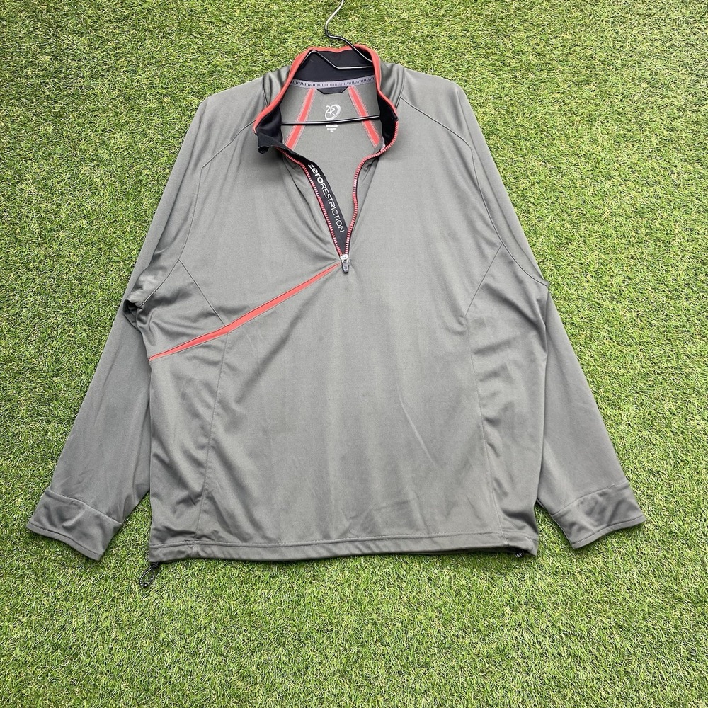 Zero Restriction Tour Series jacket Mens XL Grey 1/4 Zip Quarter Golf Sportswear